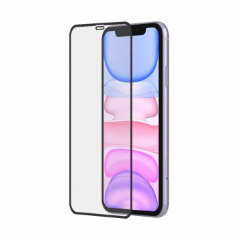 Helmet Diamond Glass 4D iPhone 11, Black Frame