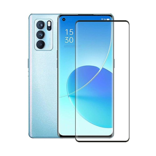Helmet Diamond Glass 4D Oppo Reno 6 Pro 5G, Black