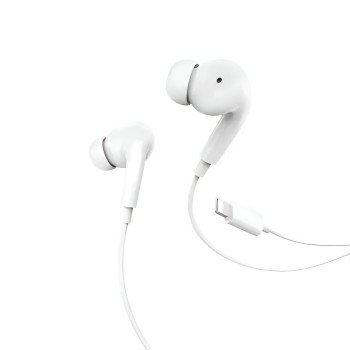 Helmet Earphones Lightning with Mic M2 Series, White
