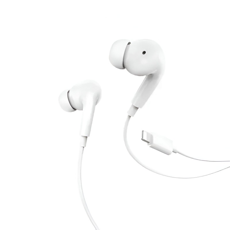 Helmet Earphones Lightning with Mic M2 Series, White