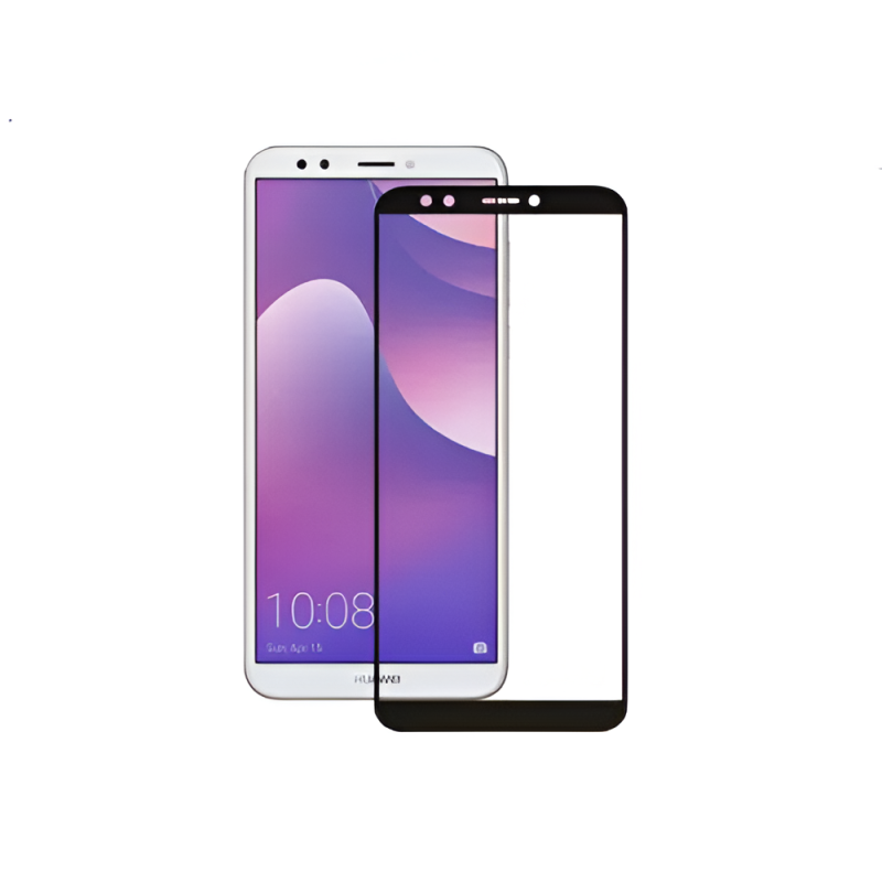 Helmet Full Coverage Glass 2.5D Huawei Y6 2018, Black Frame