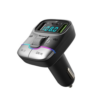 Helmet FM Transmitter 2*USB+1*PD 25W G40, Black