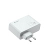 Helmet Wall Charger GaN 1*USB-A+2*Type-C 120W 6A, White
