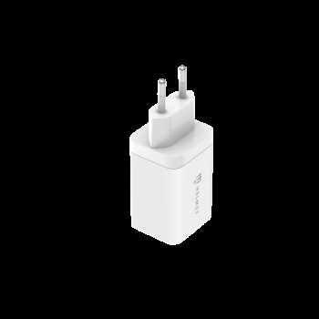Helmet Wall Charger GaN 2*Type-C 45W 6A, White