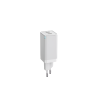 Helmet Wall Charger GaN 1*USB-A+2*Type-C 65W 6A, White