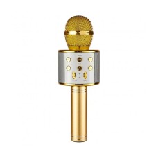 Helmet HANDHELD KTV Portable Karaoke-Speaker Microphone, Gold