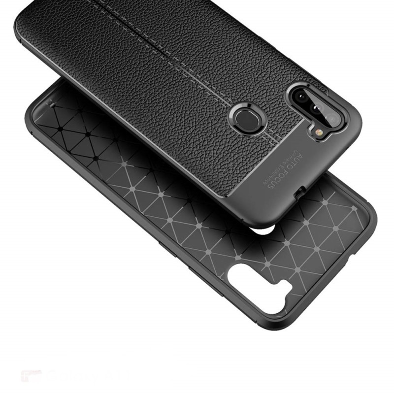 Helmet Case Leather Texture Samsung A11, Black