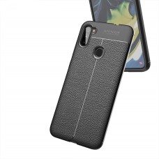 Helmet Case Leather Texture Samsung A11, Black