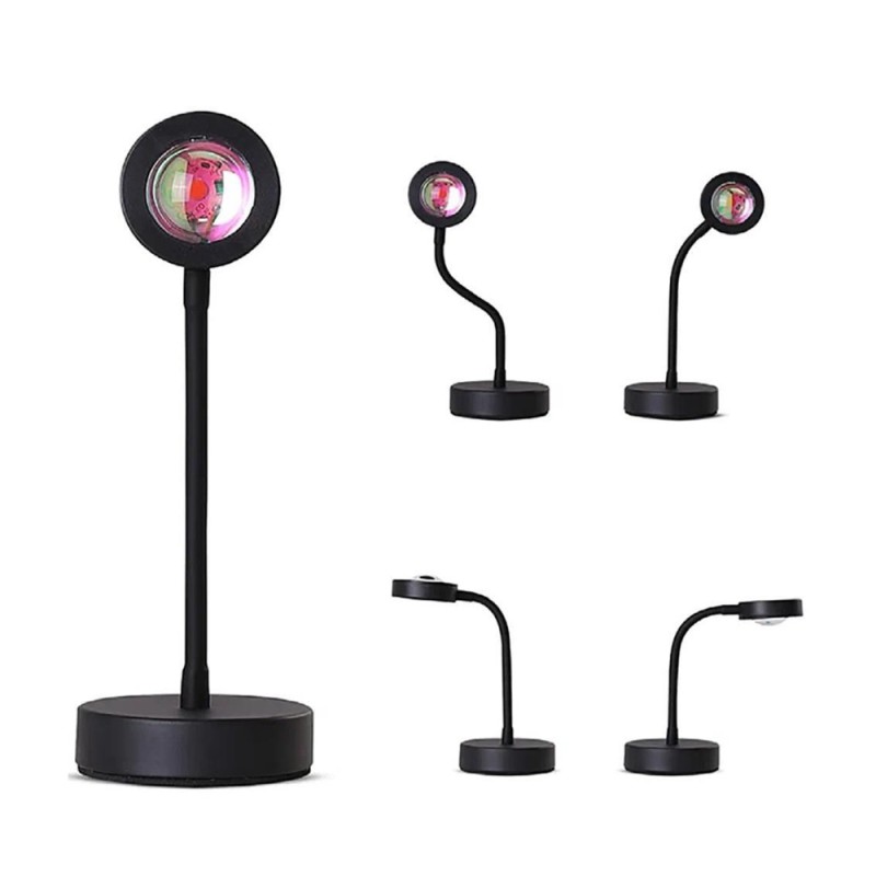 Helmet Sunset Projection Lamp 360 Degree Rotating LED Light, Mix Color