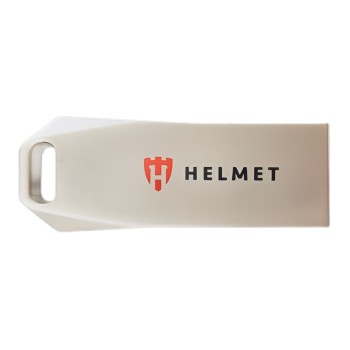 Helmet USB Drive 3.2 Metal Line 256 GB, Silver