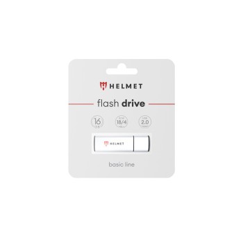 Helmet USB Drive 2.0 Basic Line 16 GB, Silver
