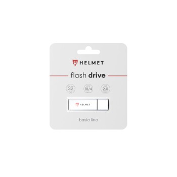 Helmet USB Drive 2.0 Basic Line 32 GB, Silver