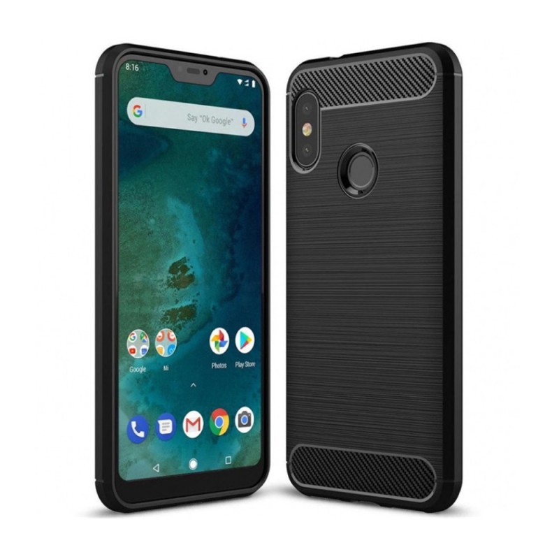 Helmet Case Carbon Xiaomi Mi A2 Lite, Black