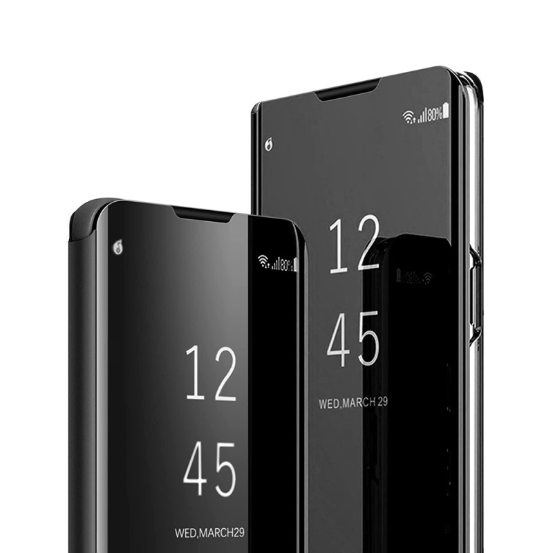 Helmet Case Mirror Flip Samsung S10 Plus, Black