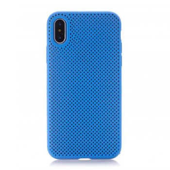 Helmet Case Liquid Silicone Grid Samsung A10, Blue