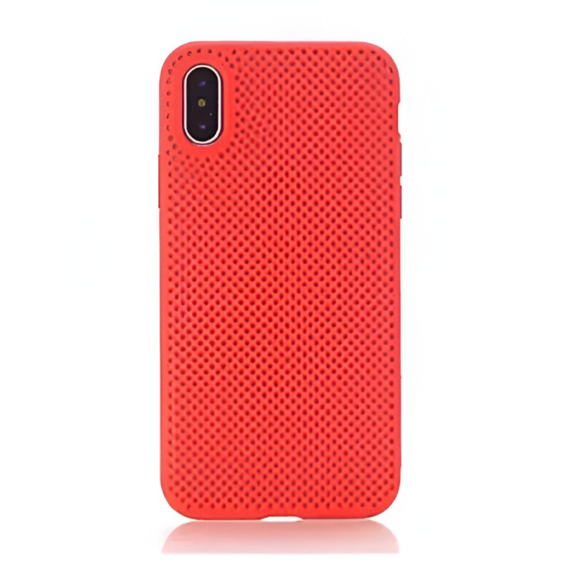 Helmet Case Liquid Silicone Grid Samsung A10, Red