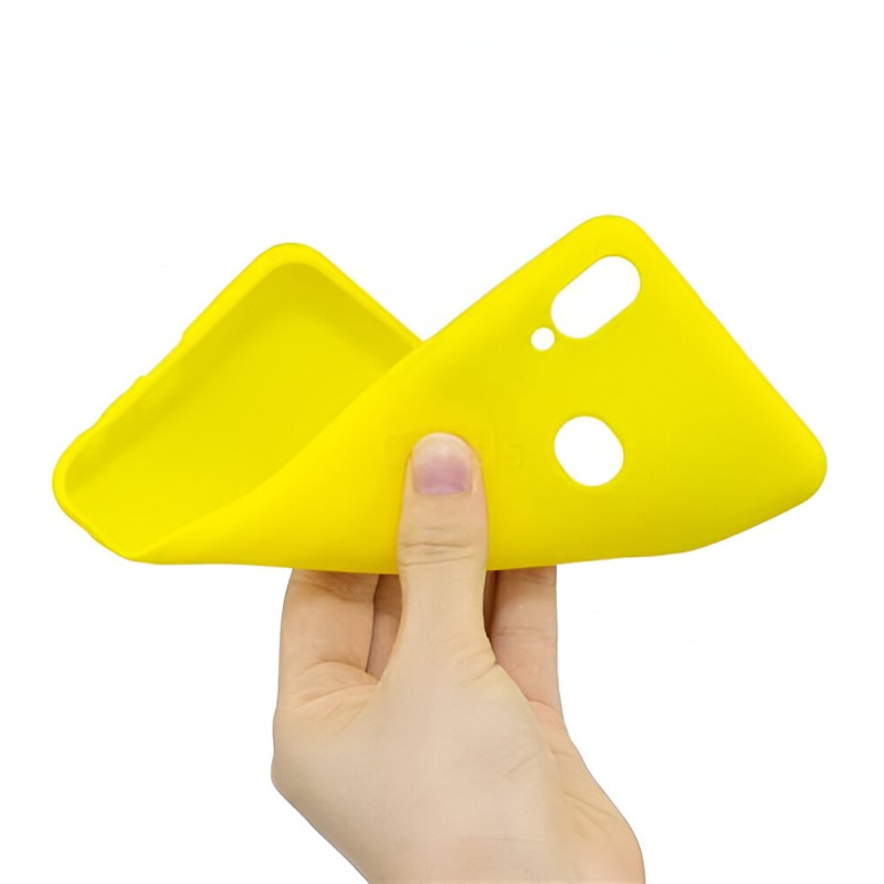 Helmet Case Liquid Silicone Samsung A10S, Yellow