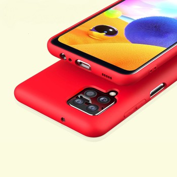 Helmet Case Liquid Silicone Samsung A12, Red