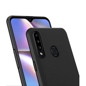 Helmet Case Liquid Silicone Samsung A20S, Black