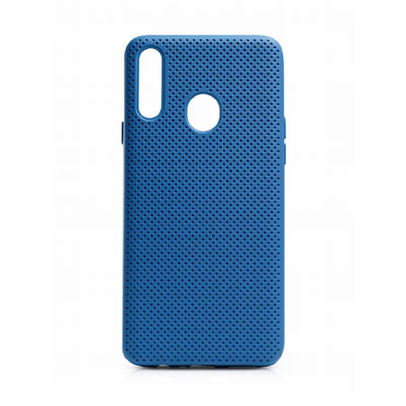 Helmet Case Liquid Silicone Grid Samsung A20S, Blue