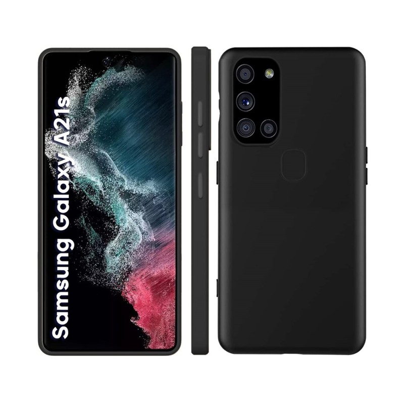 Helmet Case Liquid Silicone Samsung A21S, Black