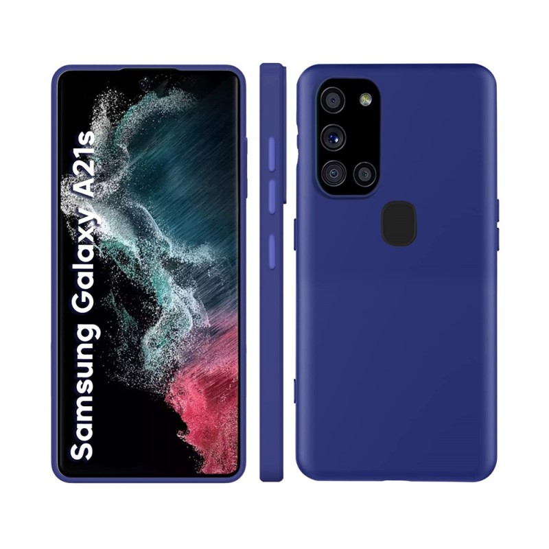 Helmet Case Liquid Silicone Samsung A21S, Blue