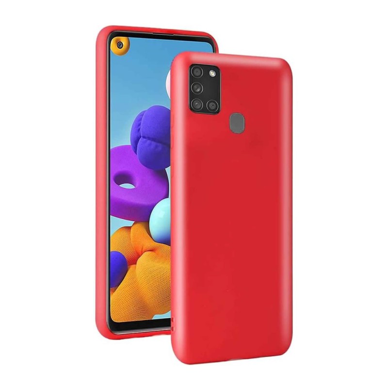 Helmet Case Liquid Silicone Samsung A21S, Red