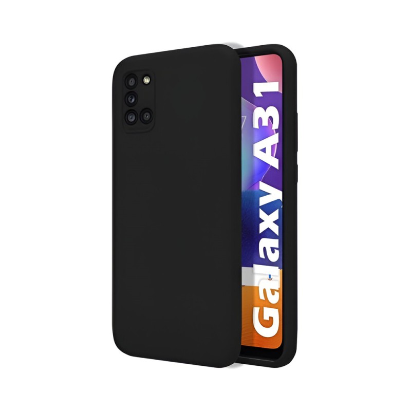 Helmet Case Liquid Silicone Samsung A31, Black