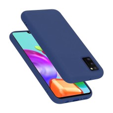 Helmet Case Liquid Silicone Samsung A41, Blue