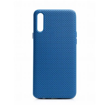 Helmet Case Liquid Silicone Grid Samsung A50S, Blue