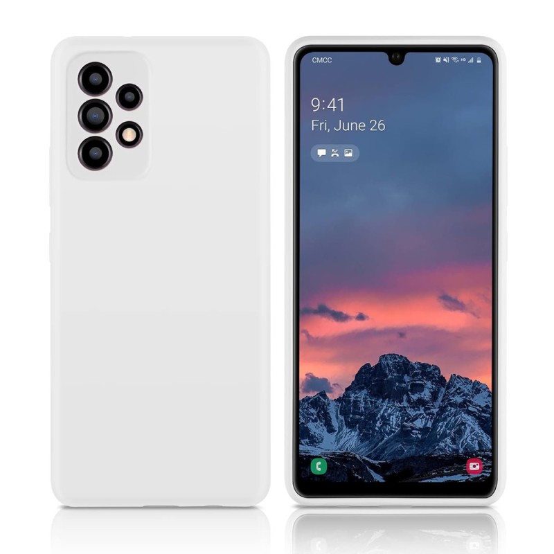 Helmet Case Liquid Silicone Samsung A72, White