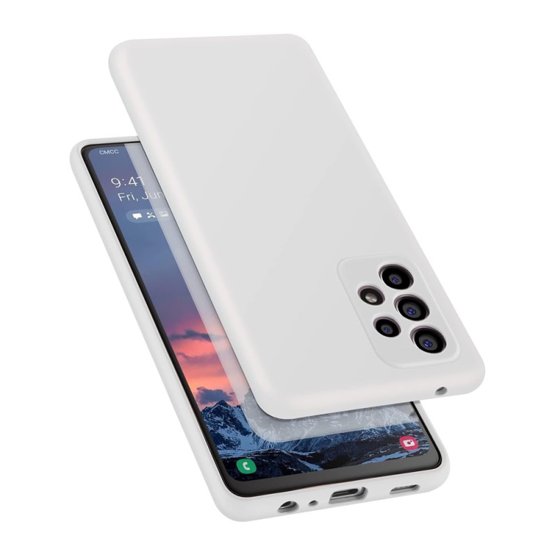 Helmet Case Liquid Silicone Samsung A72, White