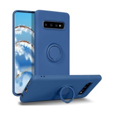 Helmet Case with Ring Liquid Silicone Samsung S10E, Blue