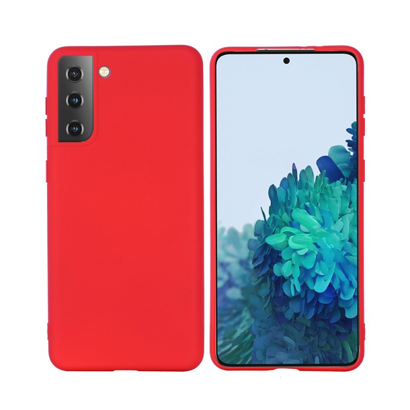 Helmet Case Liquid Silicone Samsung S21, Red