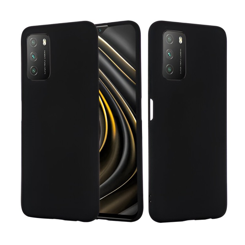 Helmet Case Liquid Silicone Xiaomi Poco M3, Black