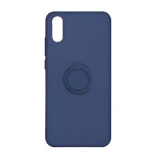 Helmet Case with Ring Liquid Silicone  Xiaomi Redmi 7, Blue