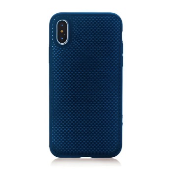 Helmet Case Liquid Silicone Grid iPhone 11 Pro, Blue