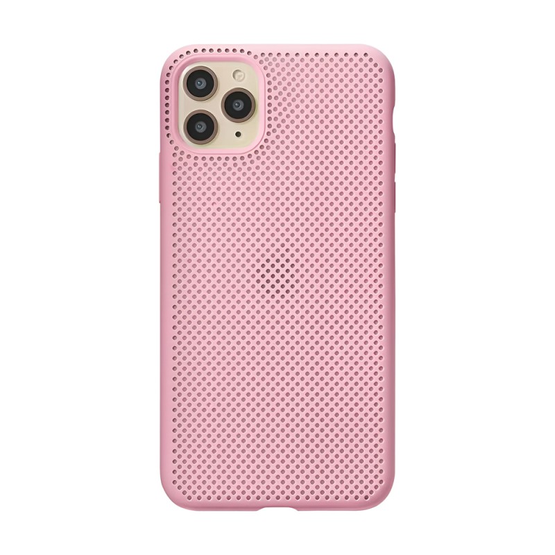 Helmet Case Liquid Silicone Grid iPhone 11 Pro Max, Pink