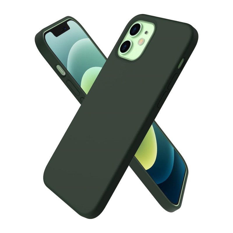 Helmet Case Liquid Silicone iPhone 12 Mini, Green