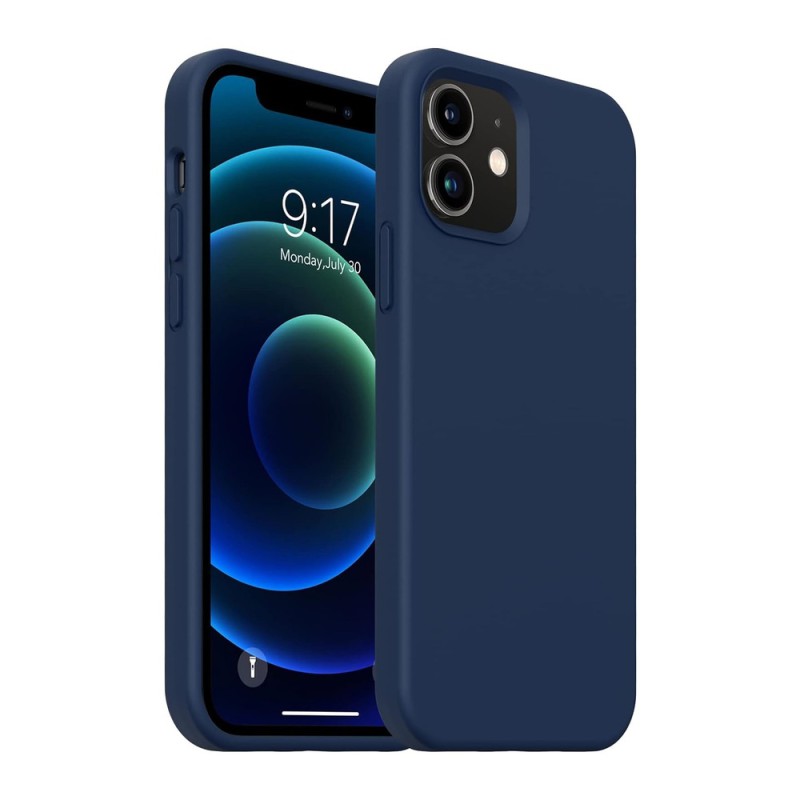 Helmet Case Liquid Silicone iPhone 12 Mini, Navy Blue