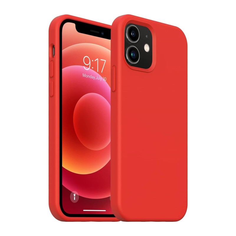 Helmet Case Liquid Silicone iPhone 12 Mini, Red