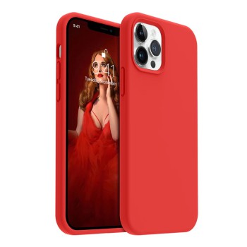 Helmet Case Liquid Silicone iPhone 12 Pro Max, Red