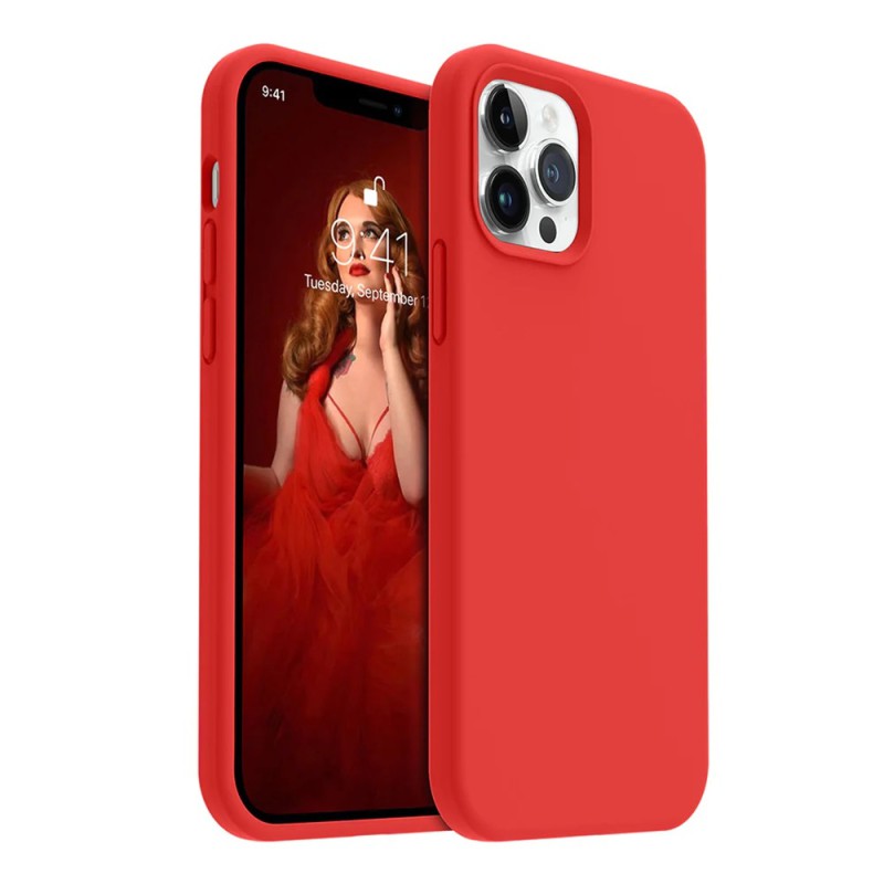 Helmet Case Liquid Silicone iPhone 12 Pro Max, Red
