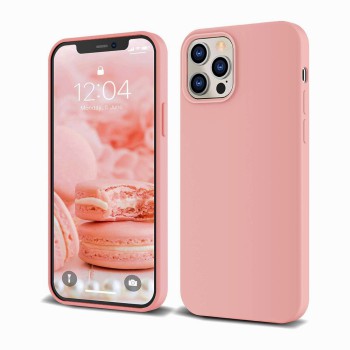Helmet Case Liquid Silicone iPhone 12 Pro Max, Rose