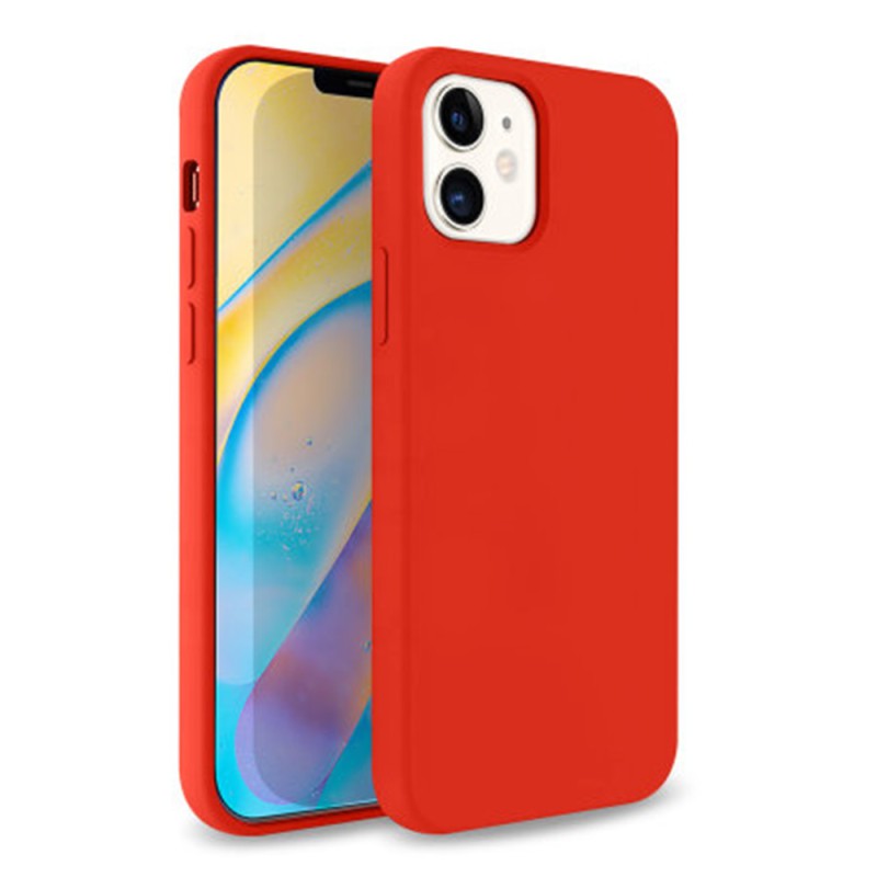 Helmet Case Liquid Silicone iPhone 12, Red
