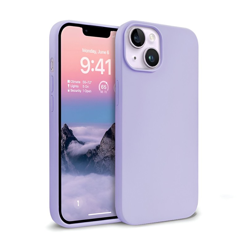 Helmet Case Liquid Silicone iPhone 15 Plus/14 Plus, Lilac