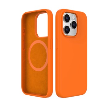 Helmet Case Liquid Silicone iPhone 14 Pro, Orange