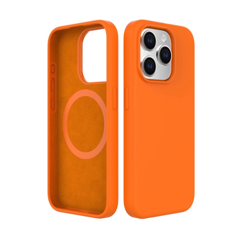 Helmet Case Liquid Silicone iPhone 14 Pro, Orange