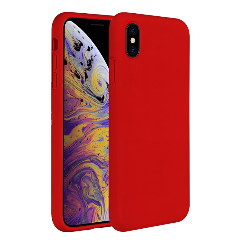 Helmet Case Liquid Silicone iPhone Xs Max, Red