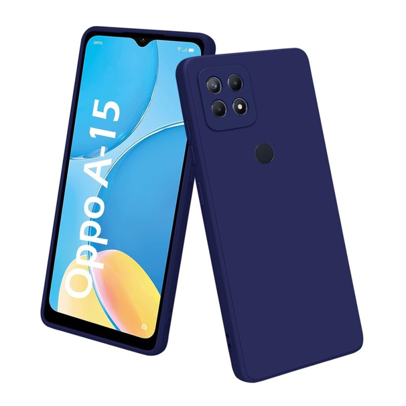 Helmet Case Liquid Silicone Oppo A15/15s, Blue